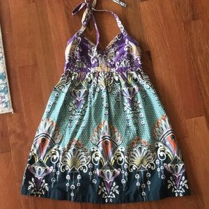 Express Boho Bohemian halter tie dress size 4